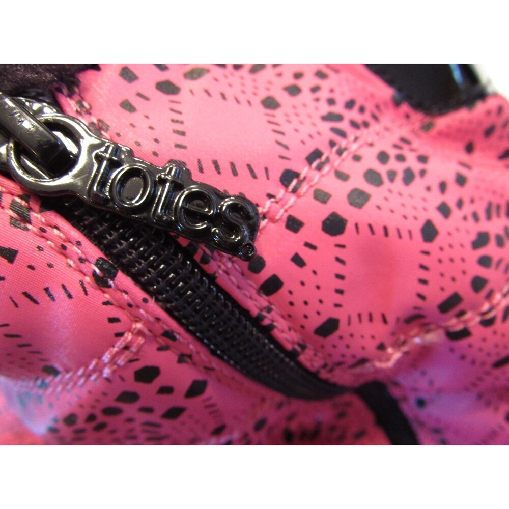 Totes Winter Boots Black and Pink Faux Fur Lined Side Zip Size 6M - Picture 4 of 10
